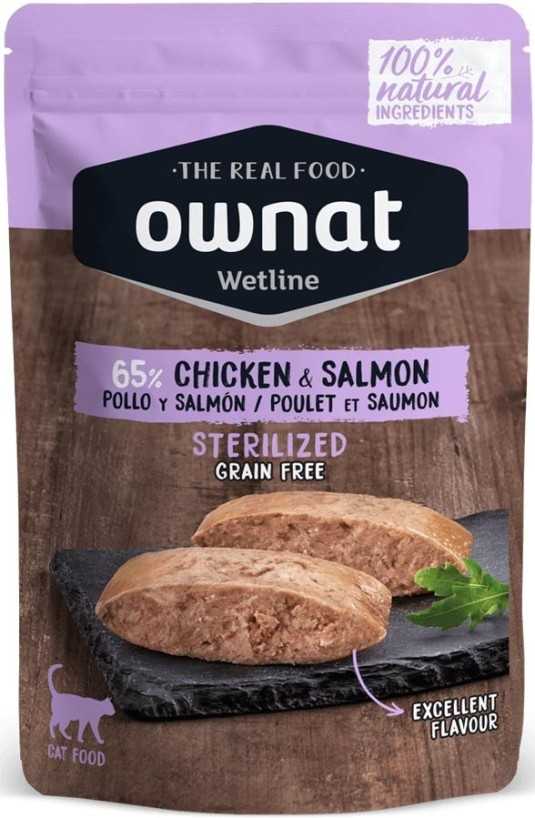 Ownat wetline poulet et saumon pour chat sterilise