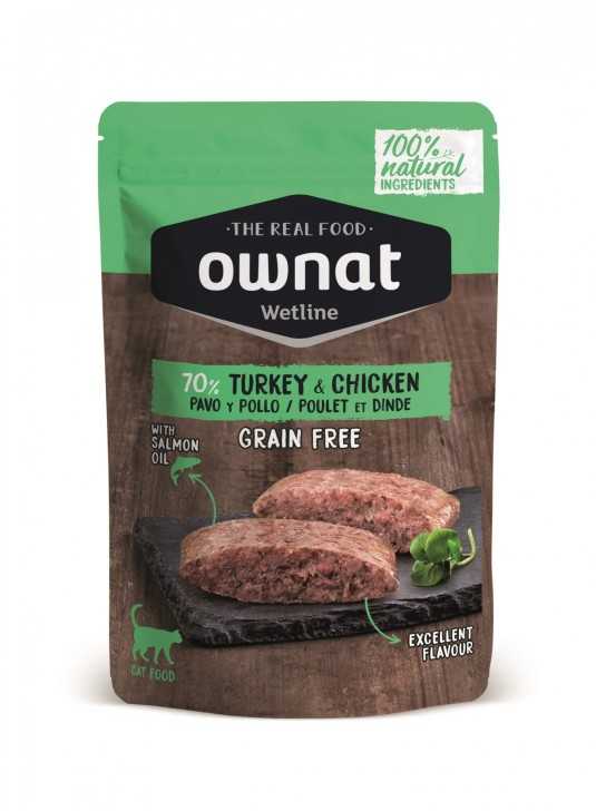 Ownat Grain Free Prime sachet chat dinde et poulet