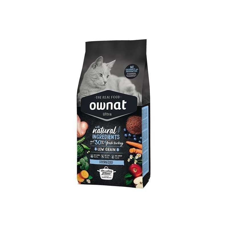 Ownat Ultra chat sterilised croquettes pour chat 1,5kg