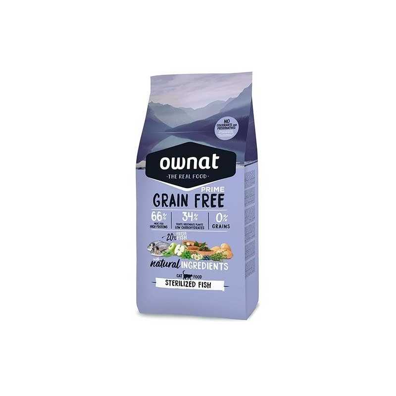 Ownat Grain Free Prime sterilized fish croquettes pour chat sterilise