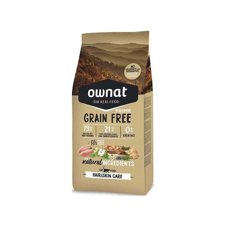 Ownat Grain Free Prime hair and skin croquettes pour chat