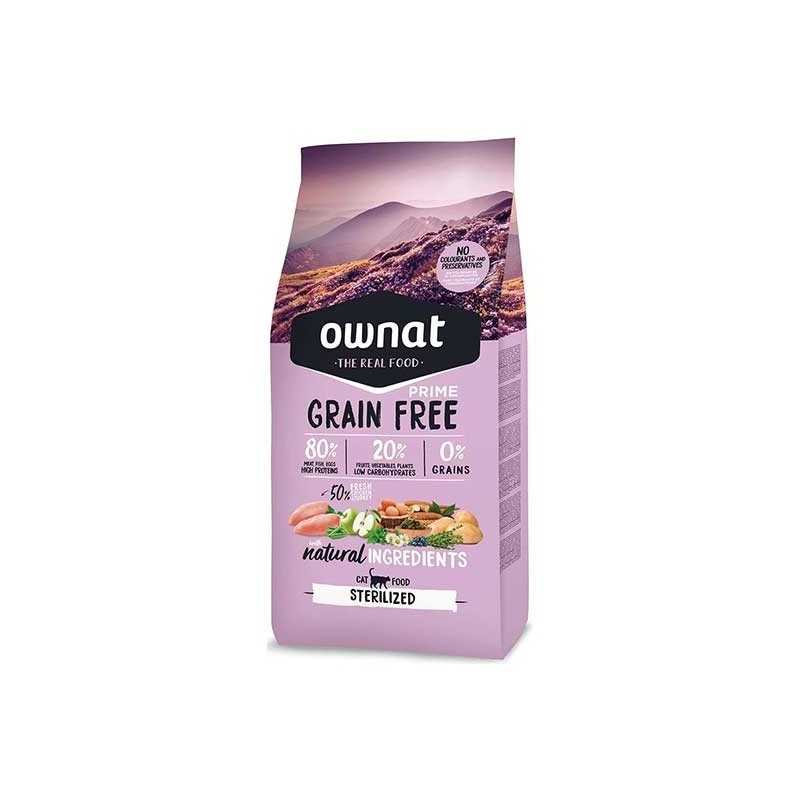 Ownat Grain Free Prime sterilized croquettes pour chat