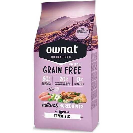 Ownat Grain Free Prime sterilized croquettes pour chat