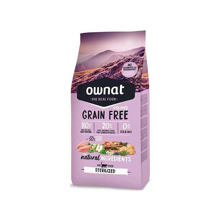 Ownat Grain Free Prime sterilized croquettes pour chat