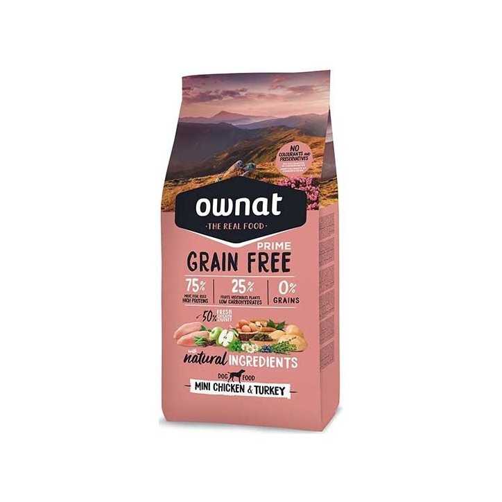 Ownat Grain Free Prime mini chicken and turkey croquettes pour chien