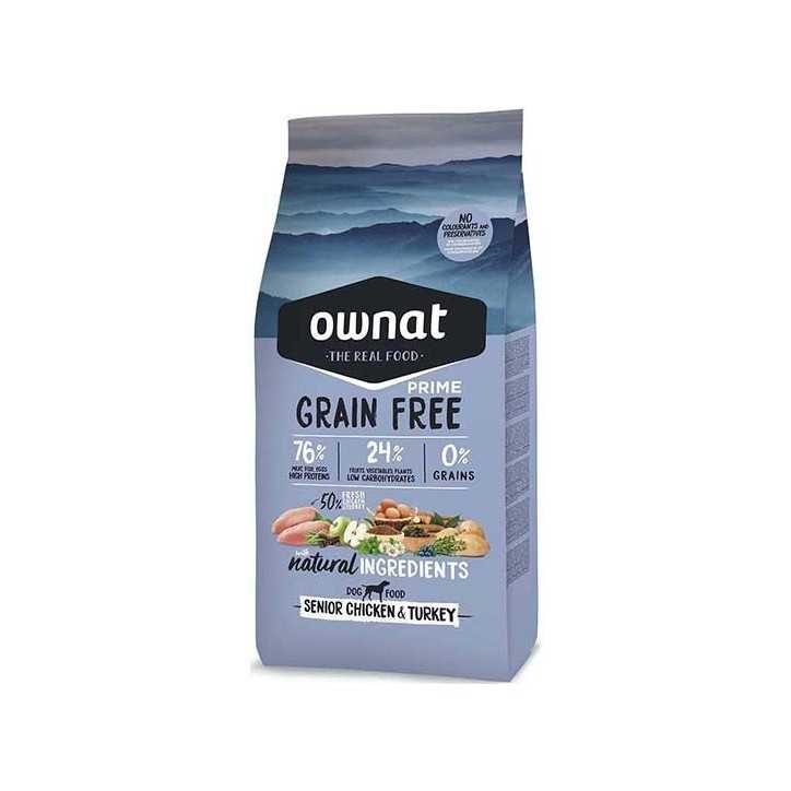 Ownat Grain Free Prime chicken and turkey croquettes pour chien senior