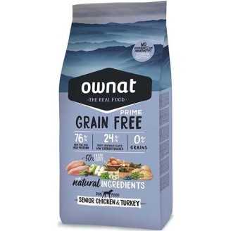 Ownat Grain Free Prime chicken and turkey croquettes pour chien senior