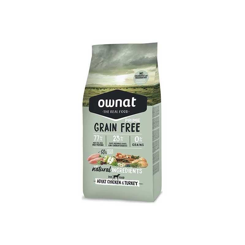 Ownat Grain Free Prime adulte poulet et dinde - Croquettes pour chien