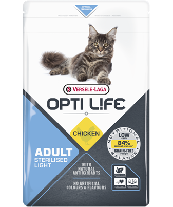 Opti Life - Croquettes adulte sterilise light pour chat 2,5kg