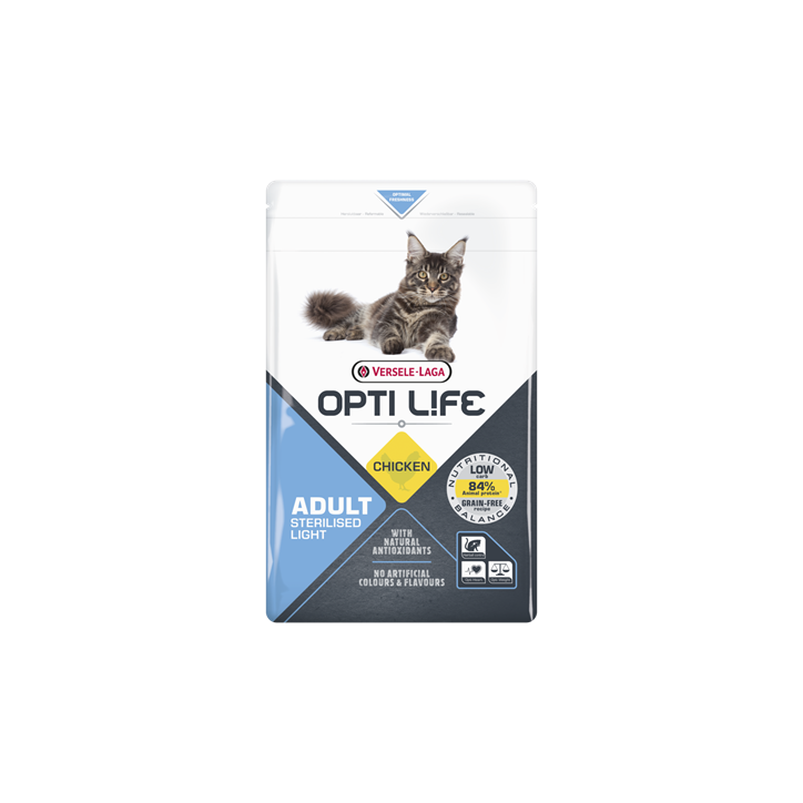 Opti Life - Croquettes adulte sterilise light pour chat 2,5kg