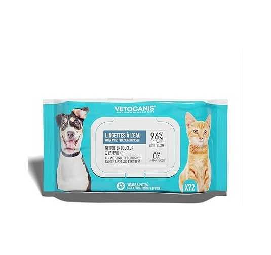 VETOCANIS Lingettes micellaires pour chien et chat