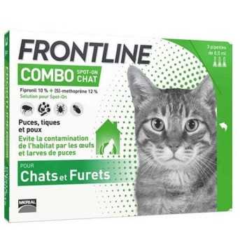 Frontline Combo - Pipettes 2en1 antiparasitaires pour chats