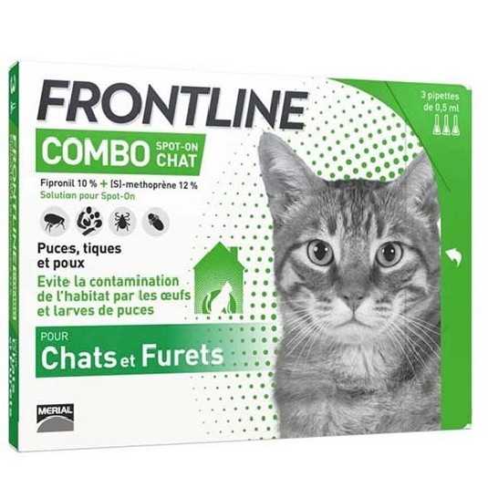 Frontline Combo - Pipettes 2en1 antiparasitaires pour chats