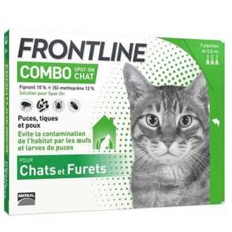 Frontline Combo - Pipettes 2en1 antiparasitaires pour chats 