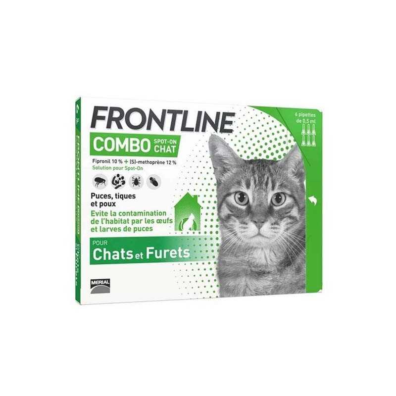 Frontline Combo - Pipettes 2en1 antiparasitaires pour chats 