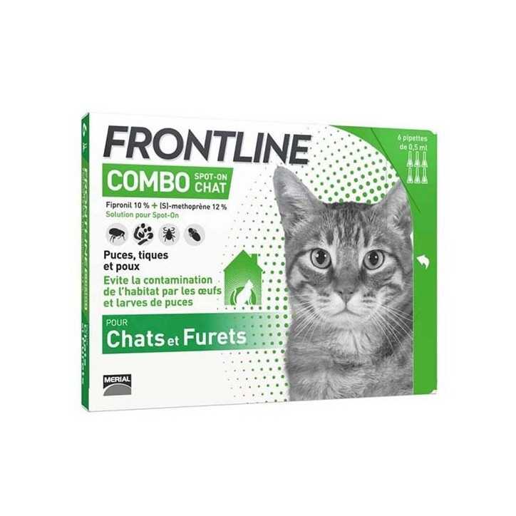 Frontline Combo - Pipettes 2en1 antiparasitaires pour chats