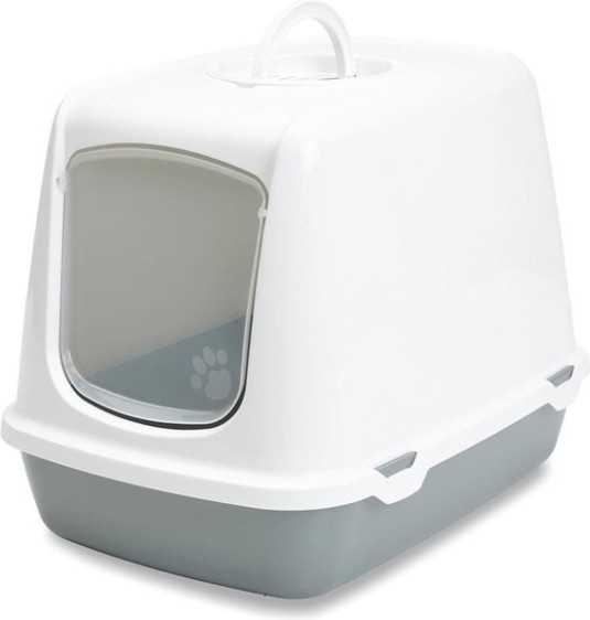 Oscar Cat Litter Tray Grey 50x37x39cm