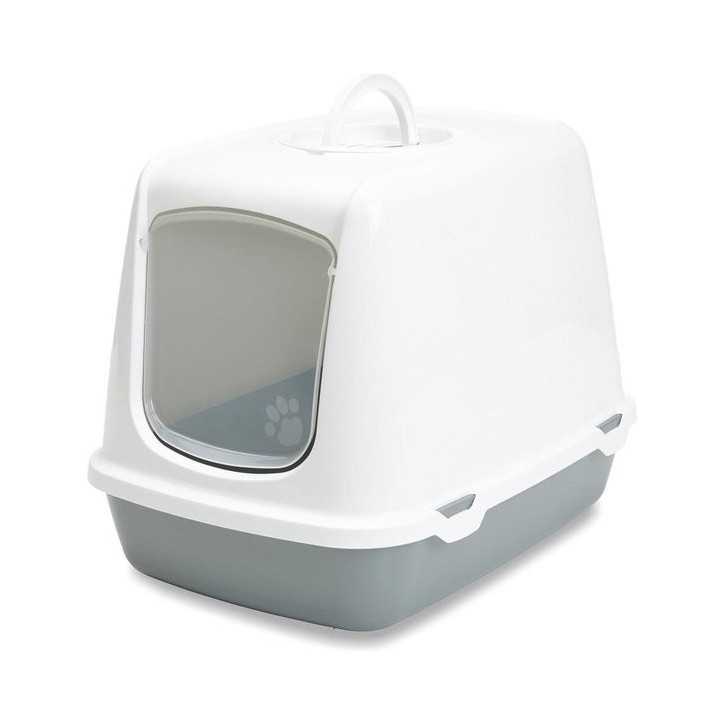 Oscar Cat Litter Tray Grey 50x37x39cm