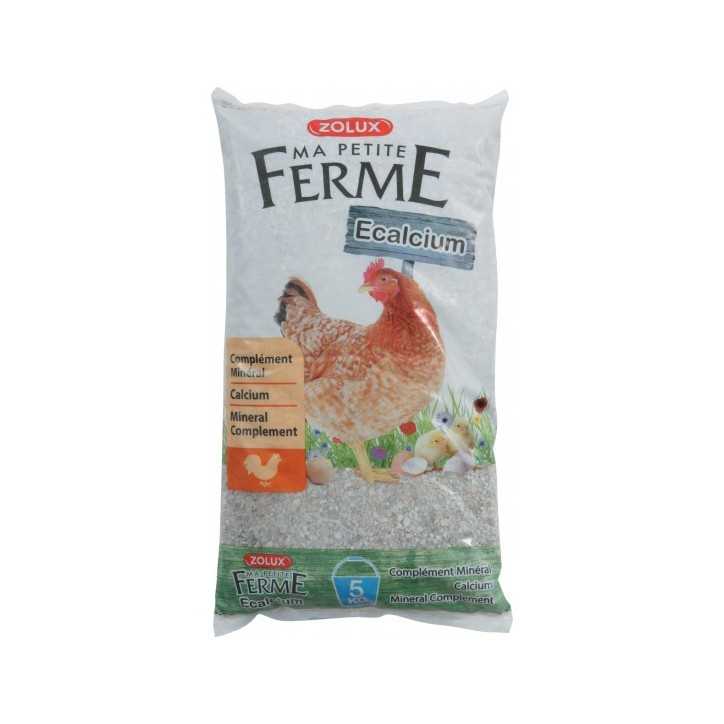 Zolux Complement mineral riche en calcium pour animaux de la basse cour 5kg