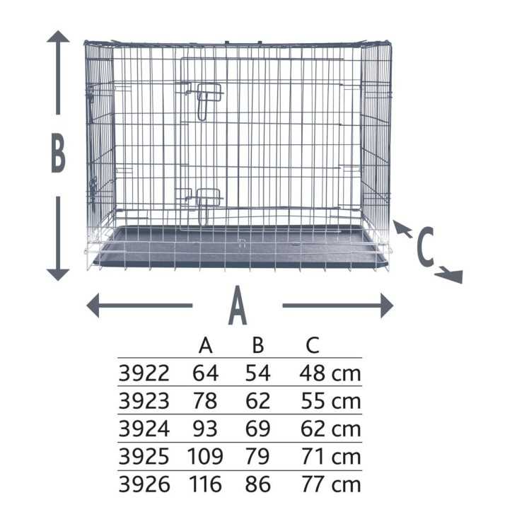 Cage de transport pliante en metal