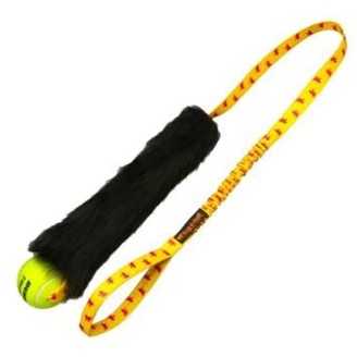 TUG E NUFF Jouet en fourrure de mouton avec balle de tennis 