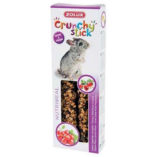 Friandises Crunchy Stick pour Chinchilla saveur Eglantier et Groseille 115g