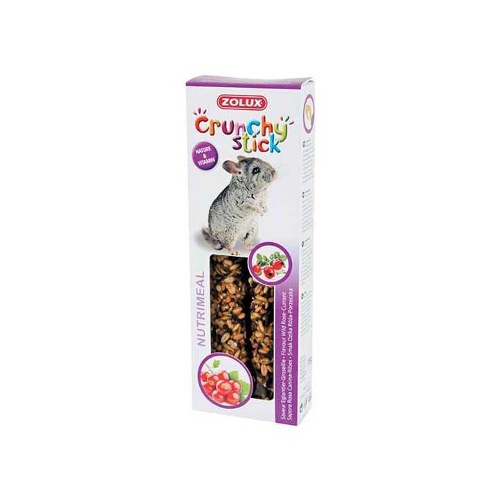 Friandises Crunchy Stick pour Chinchilla saveur Eglantier et Groseille 115g