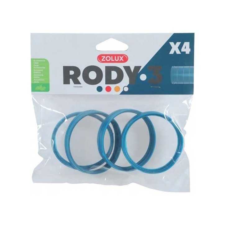 Anneaux de connexion de cages pour rongeurs RODY3 Bleu x4