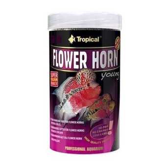 Tropical Flower Horn young Nourriture pour poissons clichides 250mL