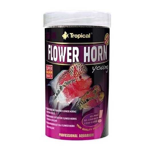 Tropical Flower Horn young Nourriture pour poissons clichides 250mL