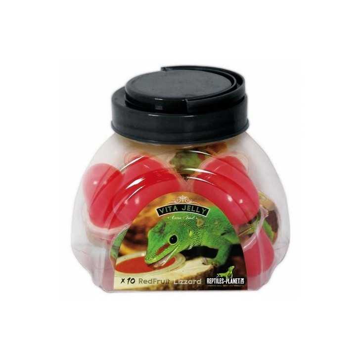 REPTILES PLANET Nourriture pour lezards Vita Jelly (Red Fruit Lizzard) 10 pieces