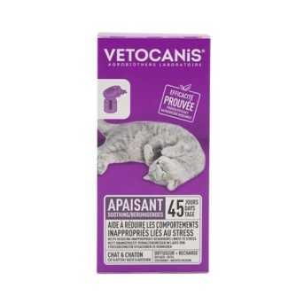 Vetocanis - Kit diffuseur et recharge de pheromones apaisantes pour chats