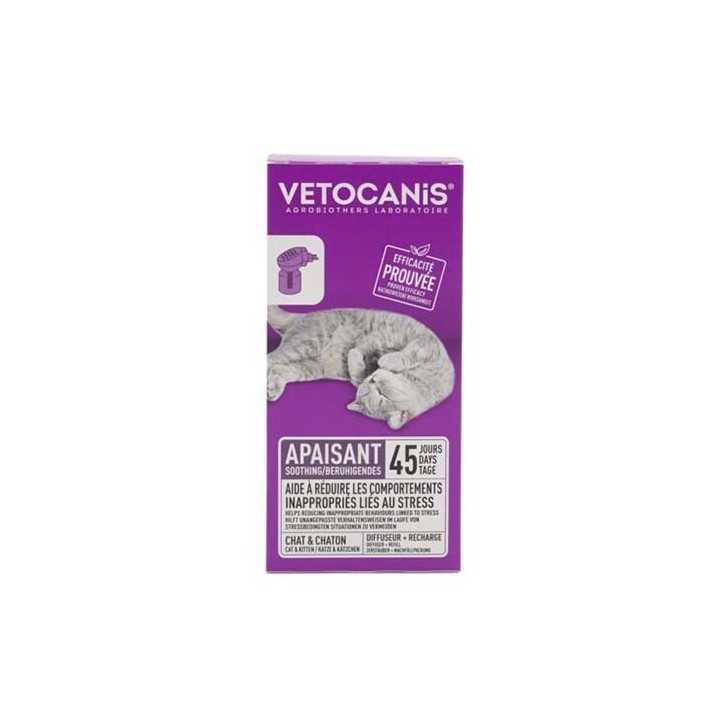 Vetocanis - Kit diffuseur et recharge de pheromones apaisantes pour chats