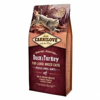 Carnilove Canard et Dinde croquettes pour chat de grande taille