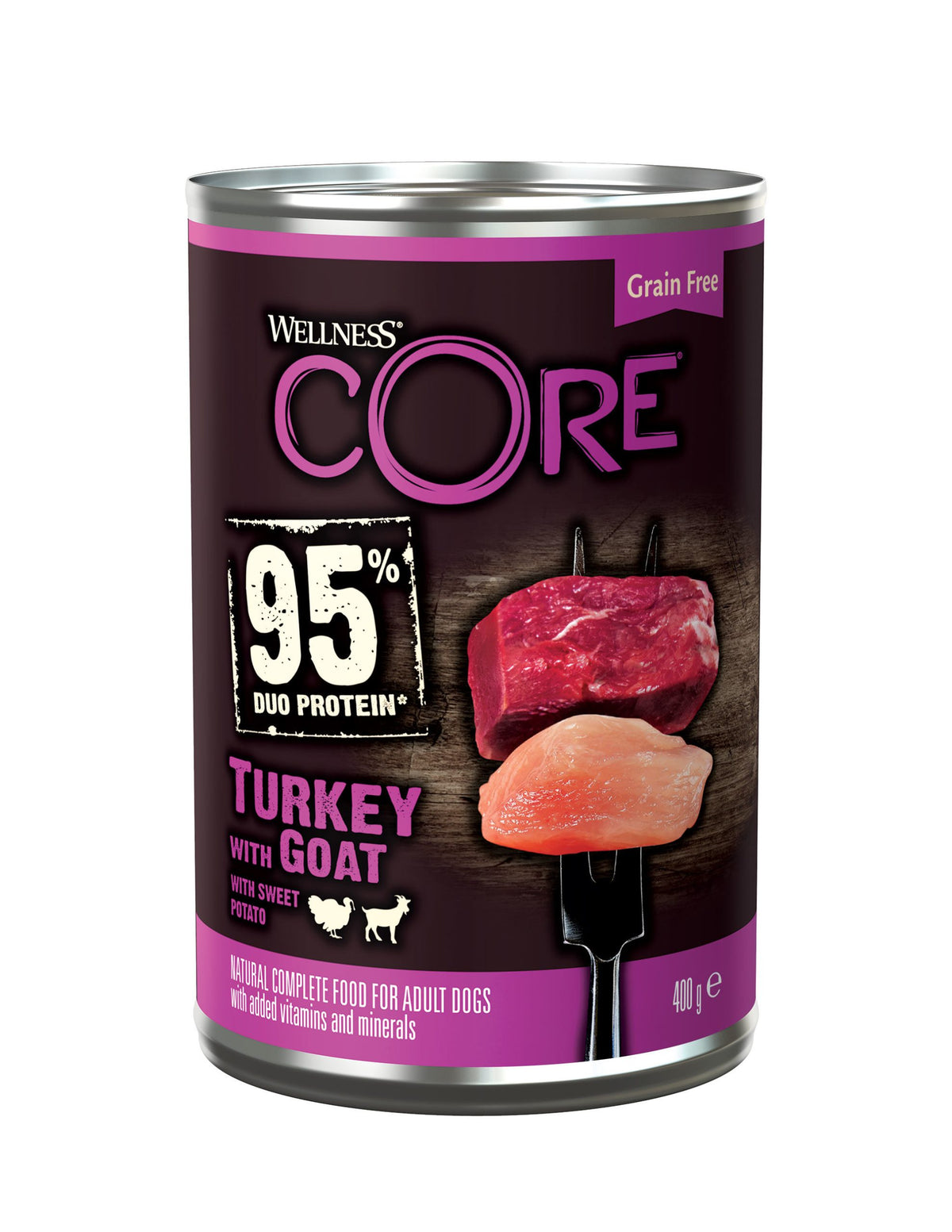 Wellness CORE - Chien - CORE 95 - Dinde/Chevre - 6 x 400g
