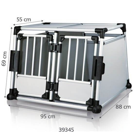 Double box de transport pour chiens