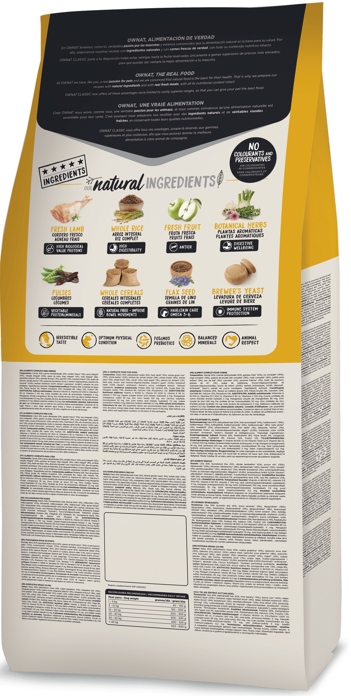 Ownat Classic lamb & rice croquettes pour chien