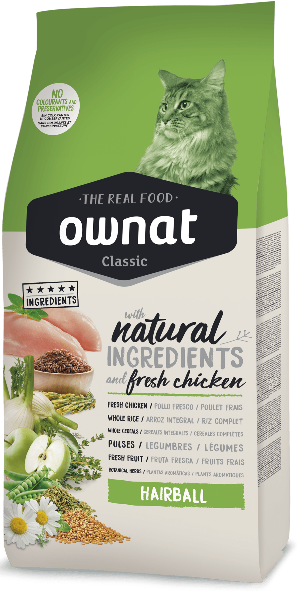 Ownat Classic hairball croquettes pour chat