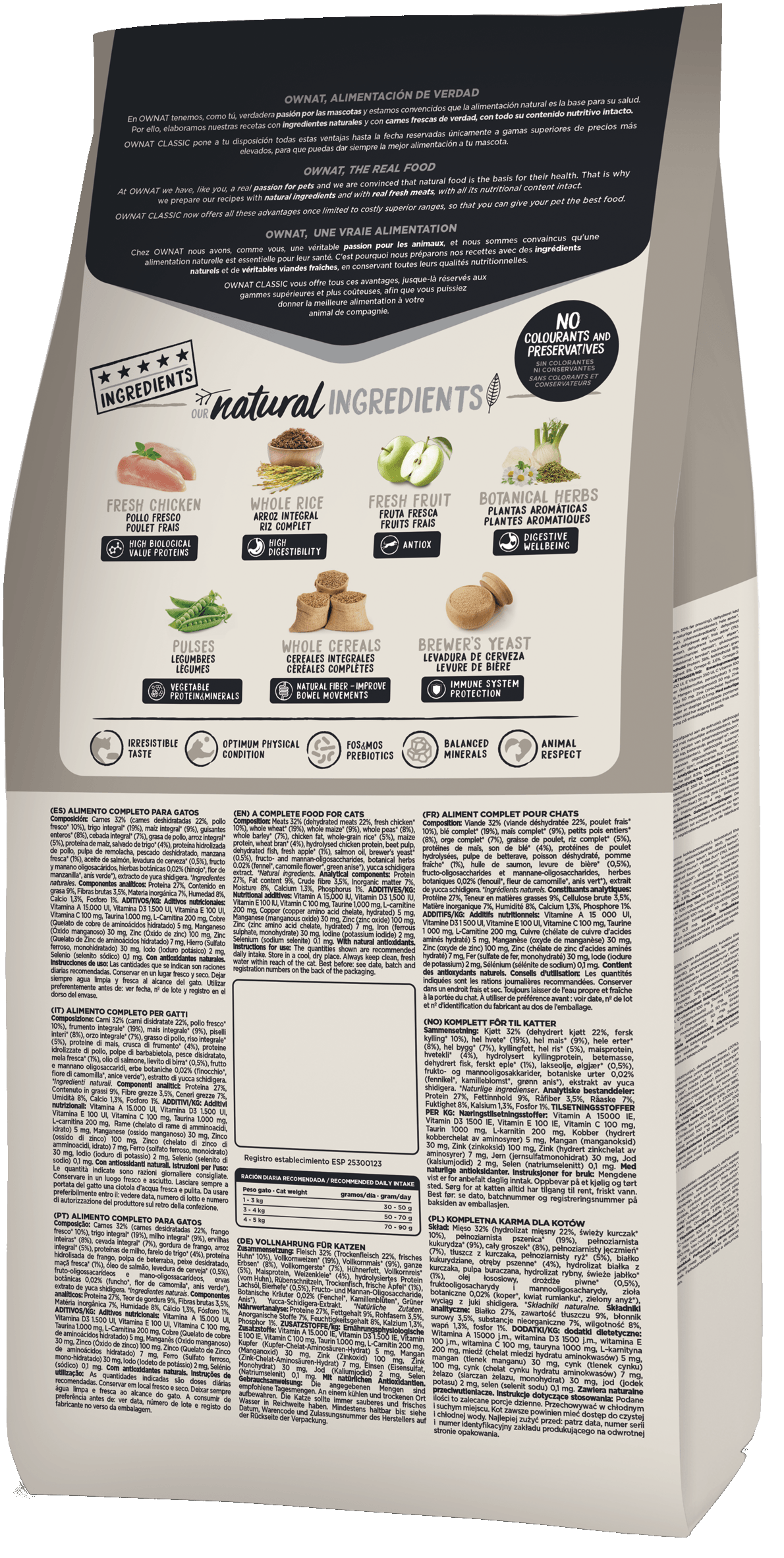 Ownat Classic light croquettes pour chat