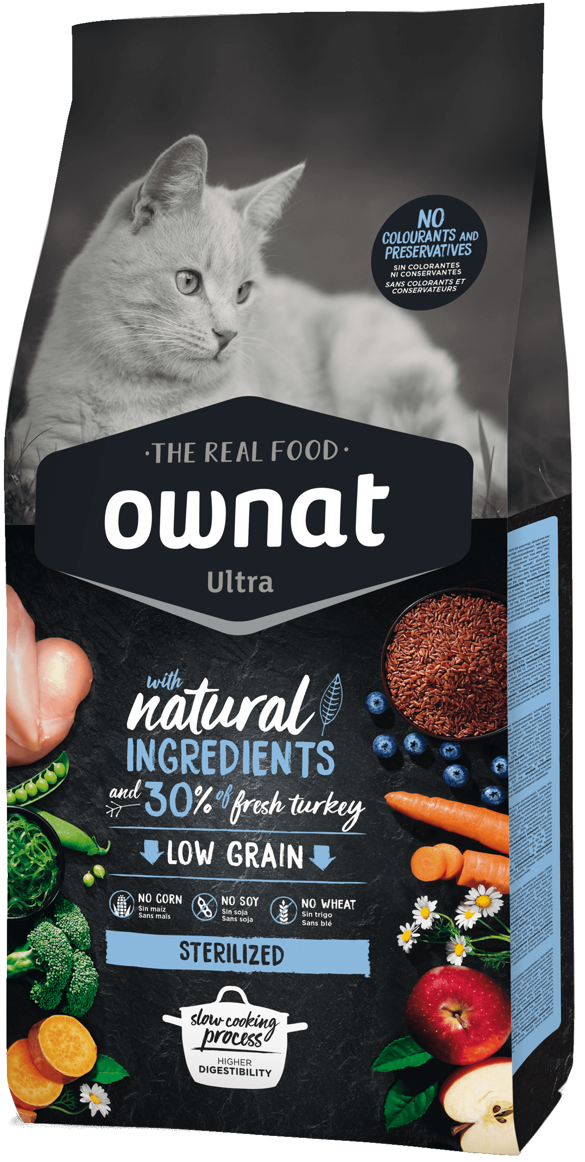 Ownat Ultra chat sterilised croquettes pour chat 1,5kg