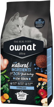Ownat Ultra chat sterilised croquettes pour chat 1,5kg