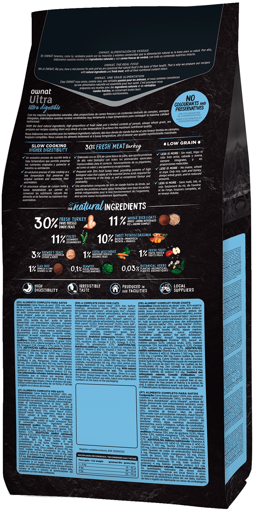 Ownat Ultra chat sterilised croquettes pour chat 1,5kg