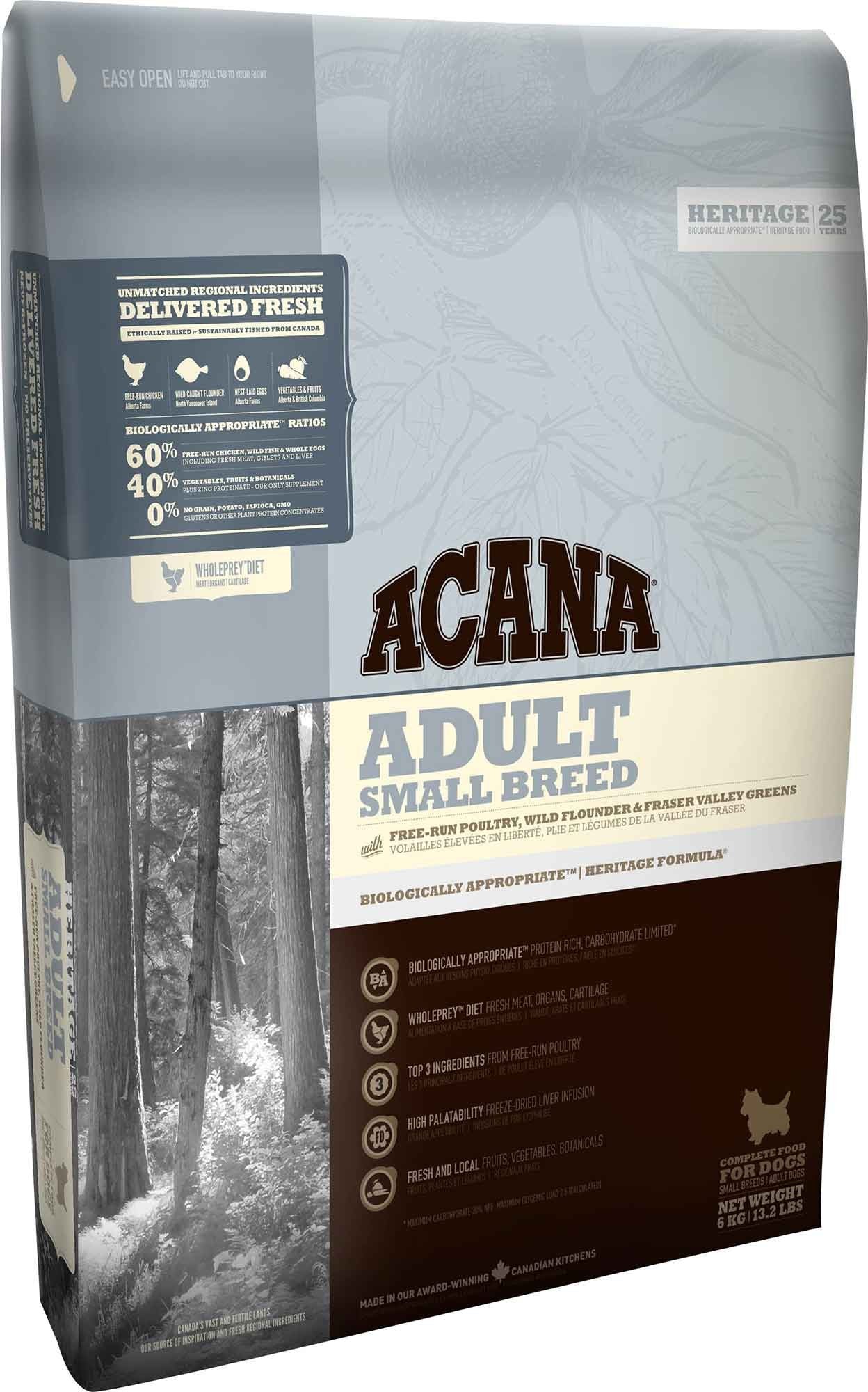 Acana Heritage Adult Small Breed croquettes pour chien