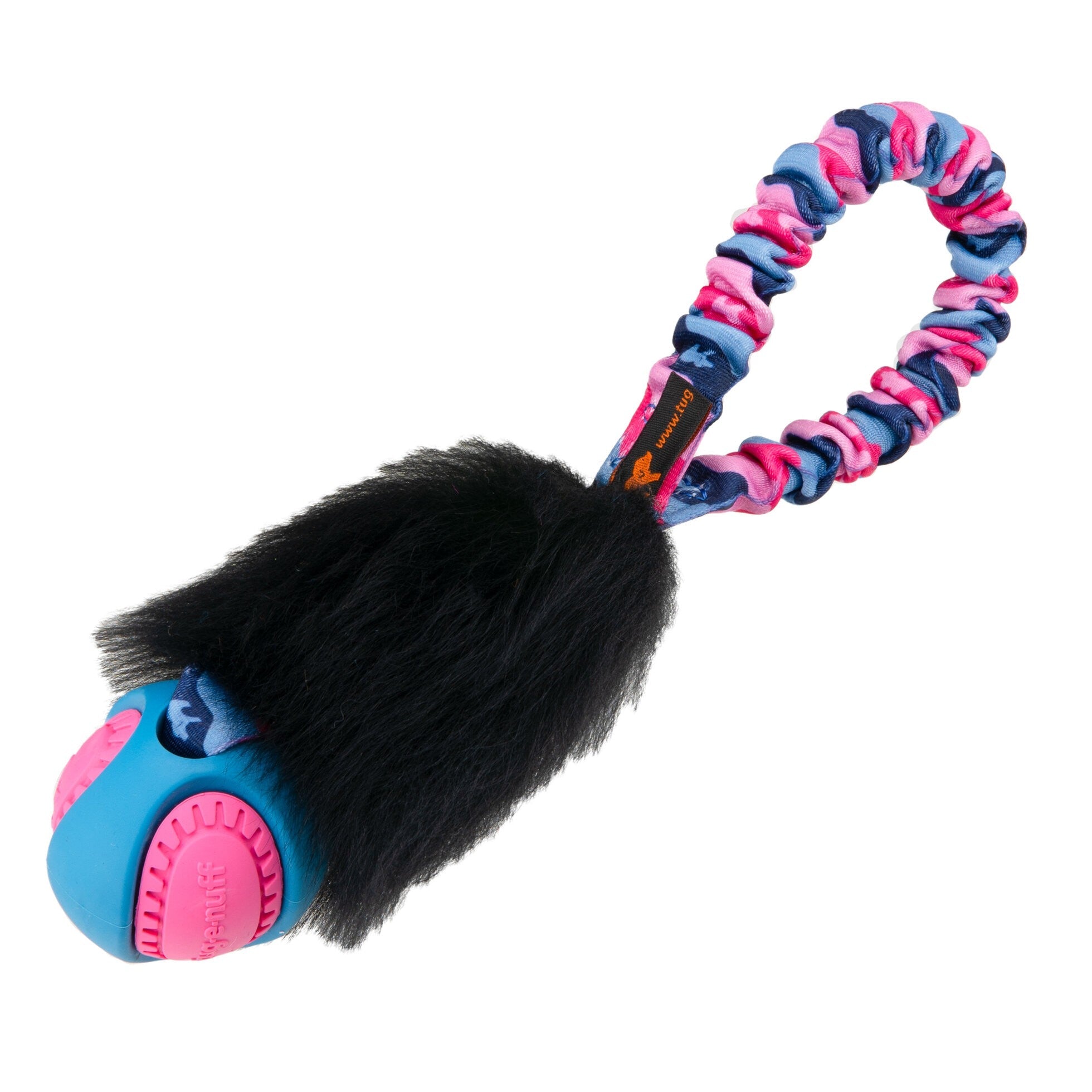 TUG E NUFF Jouet Pocket Bungee en fourrure de mouton avec balle