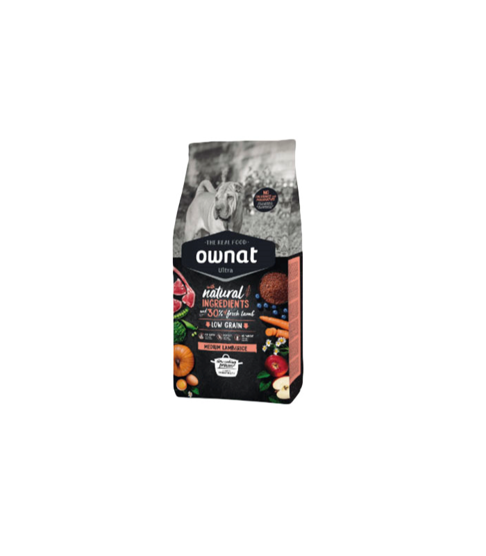 Ownat Ultra Medium lamb & rice croquettes pour chien