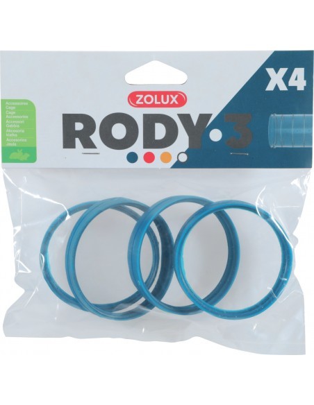 Anneaux de connexion de cages pour rongeurs RODY3 Bleu x4