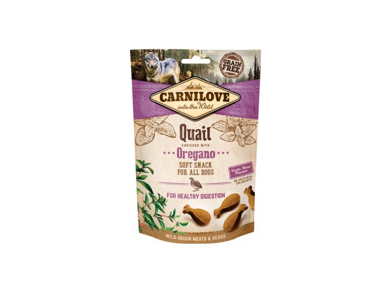 Carnilove Friandise pour chiens moelleuse à la caille et à l'origan