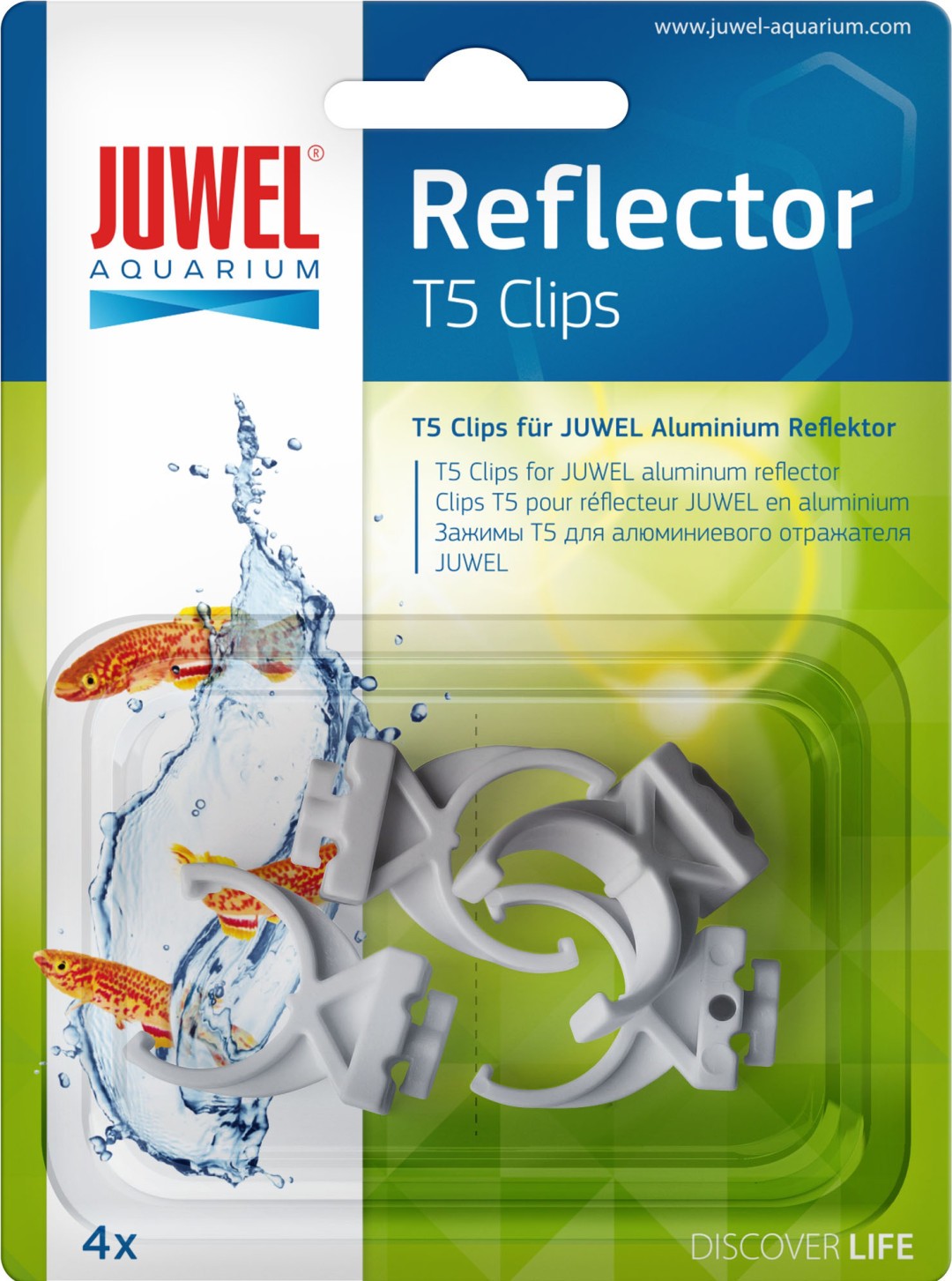 JUWEL Clip plastique de rechange réflecteur tube T5
