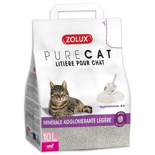 Litière Purecat Agglomérante légère 10L