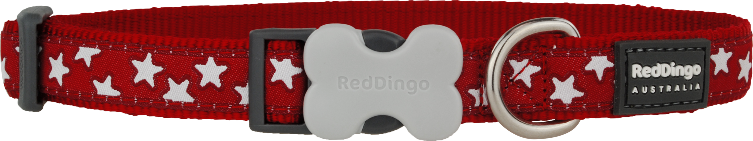 Red Dingo - Collier pour chien rouge a etoiles
